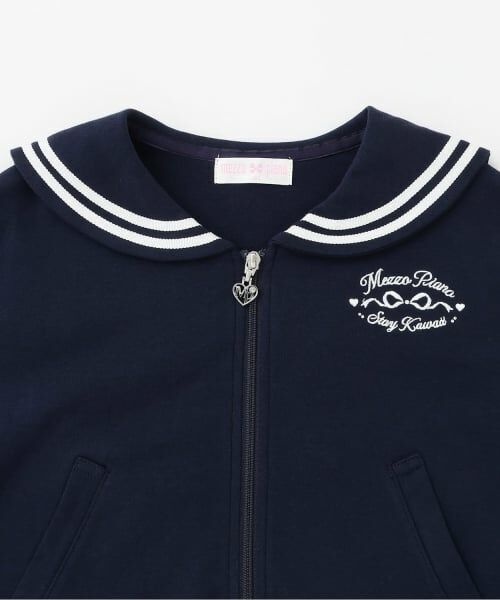 mezzo piano / メゾピアノ その他トップス | セーラーZIPパーカ&ラインスカパン&半袖Tシャツセット | 詳細3