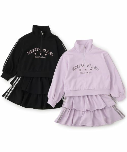 mezzo piano / メゾピアノ その他トップス | ハーフZIPプルオーバー&フリルスカパンセット | 詳細14