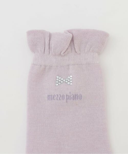 mezzo piano / メゾピアノ ソックス | ラインストーン付ソックス【抗菌防臭】【日本製】 | 詳細1