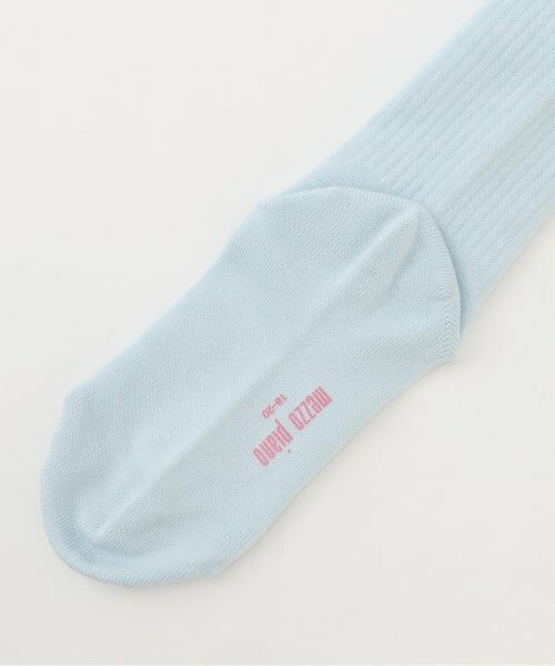 mezzo piano / メゾピアノ ソックス | ロゴ刺繍ラインリブ　ハイソックス【抗菌防臭】【日本製】 | 詳細4