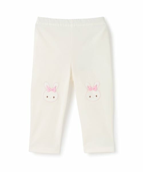 mezzo piano / メゾピアノ その他パンツ | ウサギアップリケ レギンスパンツ(オフ ホワイト)