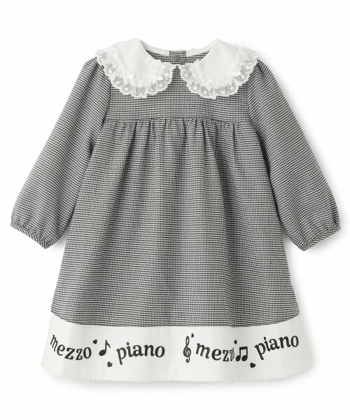 mezzo piano / メゾピアノ ミニ丈・ひざ丈ワンピース | 音符ワンピース　ブルマセット（黒）