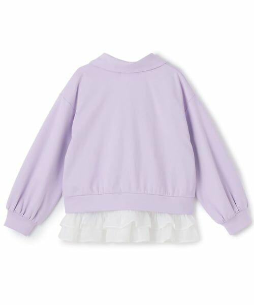 mezzo piano / メゾピアノ スウェット | ハーフZIPプルオーバー＆裾フリル半袖Tシャツセット | 詳細2