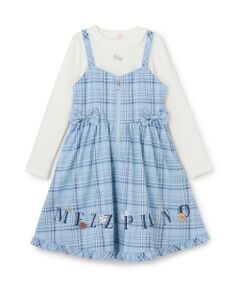 mezzo piano / メゾピアノ その他トップス | ロゴ刺しゅうキャミワンピース＆長袖Tシャツセット