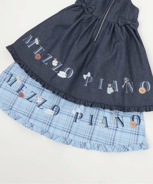 mezzo piano / メゾピアノ その他トップス | ロゴ刺しゅうキャミワンピース&長袖Tシャツセット | 詳細10