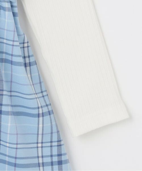 mezzo piano / メゾピアノ その他トップス | ロゴ刺しゅうキャミワンピース&長袖Tシャツセット | 詳細6