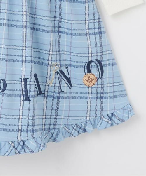 mezzo piano / メゾピアノ その他トップス | ロゴ刺しゅうキャミワンピース&長袖Tシャツセット | 詳細7