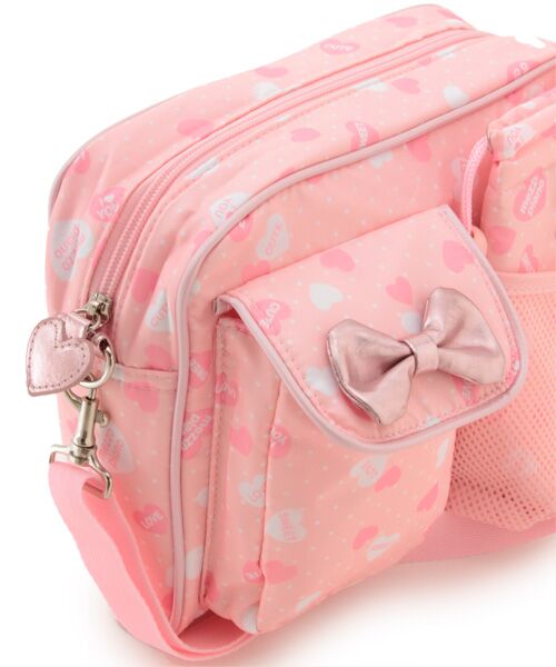 セール リボンモチーフ ボトルケースつきハート柄2wayポシェット