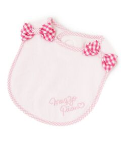 ギンガムチェックリボンつきスタイ