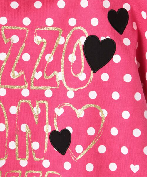 ＊＊mezzo piano / メゾピアノ Tシャツ | 大粒ドットプリント肩だしカットソー | 詳細1