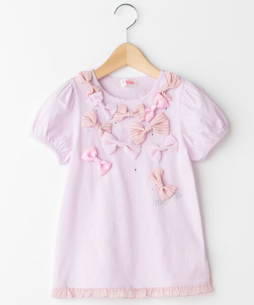 d*0様 mezzo piano（ラブちゃん） フロントジッパー 半袖Tシャツ mezzo piano メゾピアノ mezzopiano メリーゴーランド袖フリルT