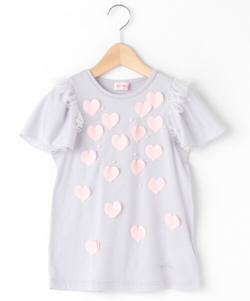 セール】 たっぷりシフォンハートTシャツ （Tシャツ）｜＊＊mezzo