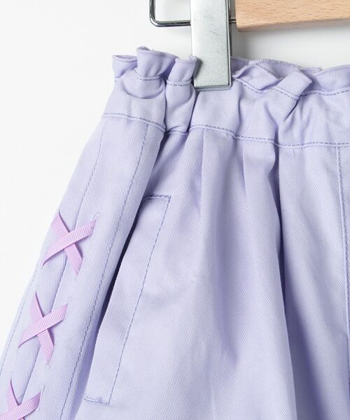 セール】 サイド編み上げウエストフリルキュロット （ショート・ハーフ  