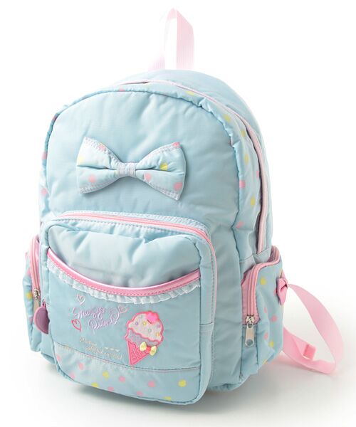 ＊＊mezzo piano / メゾピアノ リュック・バックパック | アイスワッペンデコリュック（ブルー）