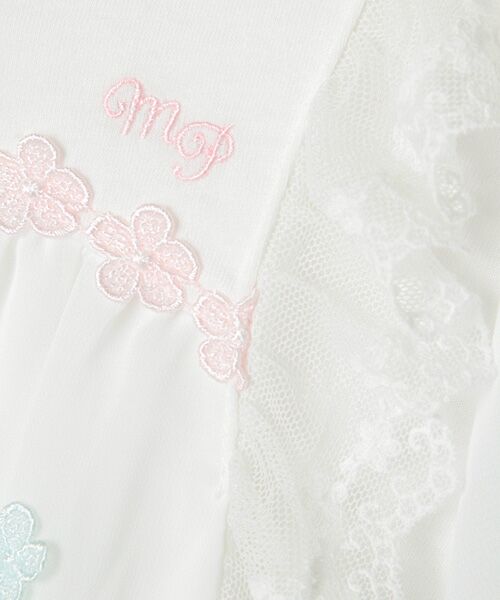 ＊＊mezzo piano / メゾピアノ チュニック | フラワーレースデコシフォンフリルチュニック | 詳細4
