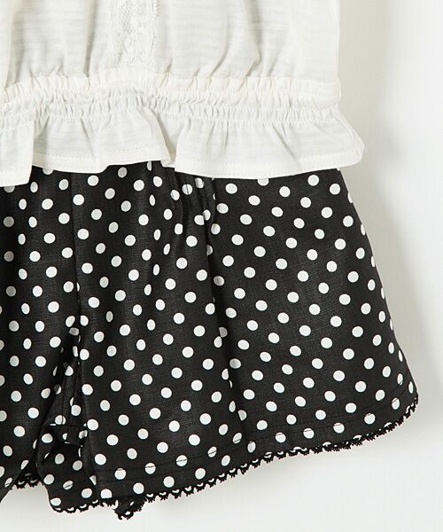 ＊＊mezzo piano / メゾピアノ セットアップ | リボンブラウス×ドットキュロットセット | 詳細3