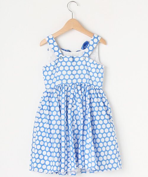 ＊＊mezzo piano / メゾピアノ ミニ・ひざ丈スカート | リボンデコ大粒水玉ジャンパースカート | 詳細2