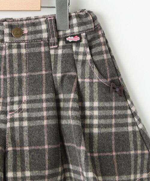 ＊＊mezzo piano / メゾピアノ ショート・ハーフ・半端丈パンツ | 【ネット限定】リボンつきチェック柄キュロット | 詳細3