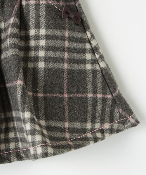 ＊＊mezzo piano / メゾピアノ ショート・ハーフ・半端丈パンツ | 【ネット限定】リボンつきチェック柄キュロット | 詳細4