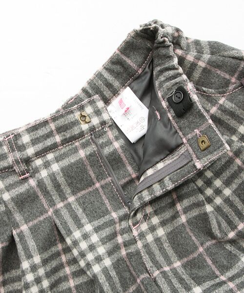 ＊＊mezzo piano / メゾピアノ ショート・ハーフ・半端丈パンツ | 【ネット限定】リボンつきチェック柄キュロット | 詳細5