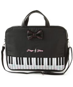 ピアノ鍵盤デザインレッスンバッグ