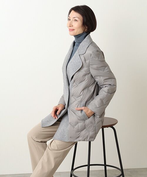 MG SABLE / エムジーセーブル ダウンジャケット・ベスト | 異素材ミックス ウールダウンコート | 詳細9