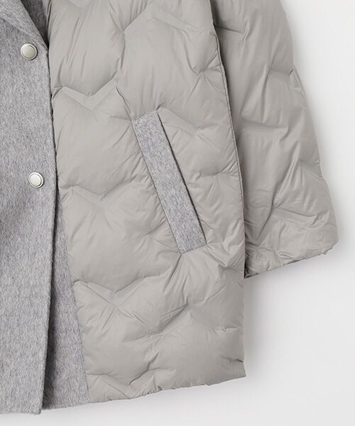 MG SABLE / エムジーセーブル ダウンジャケット・ベスト | 異素材ミックス ウールダウンコート | 詳細3