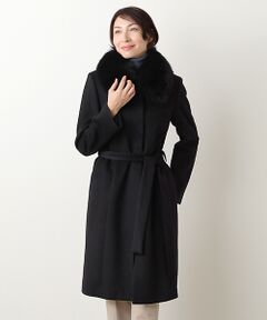 MG SABLE / エムジーセーブル ステンカラーコート | カシミヤ100％コート（ベルト付き）