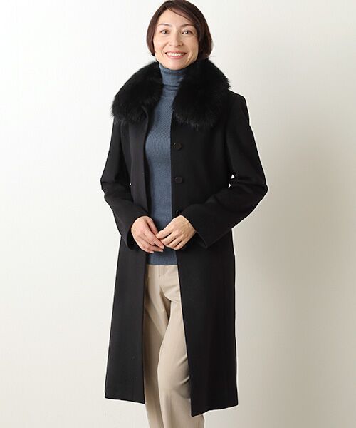 MG SABLE / エムジーセーブル ステンカラーコート | カシミヤ100％コート（ベルト付き） | 詳細9