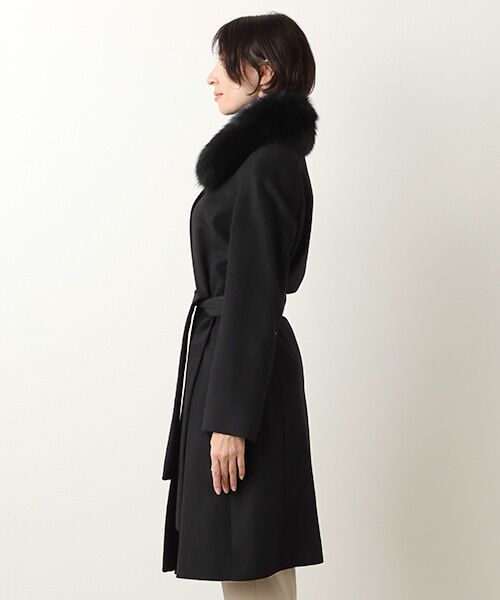 MG SABLE / エムジーセーブル ステンカラーコート | カシミヤ100％コート（ベルト付き） | 詳細10