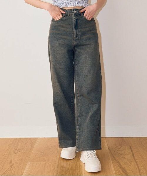 Mi-je / ミジェ その他パンツ | アソートワイドパンツ【韓国ファッション】（紺）