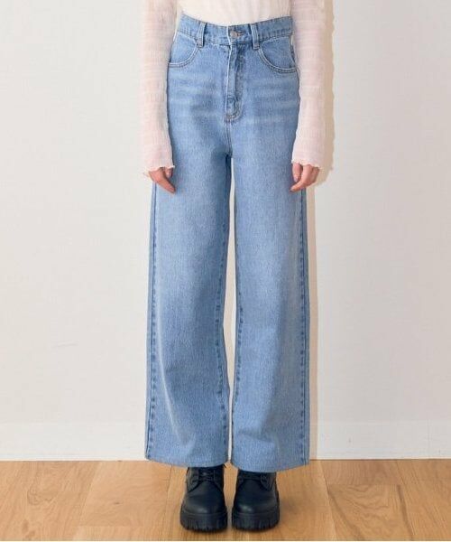 Mi-je / ミジェ その他パンツ | アソートワイドパンツ【韓国ファッション】（ライト ブルー）