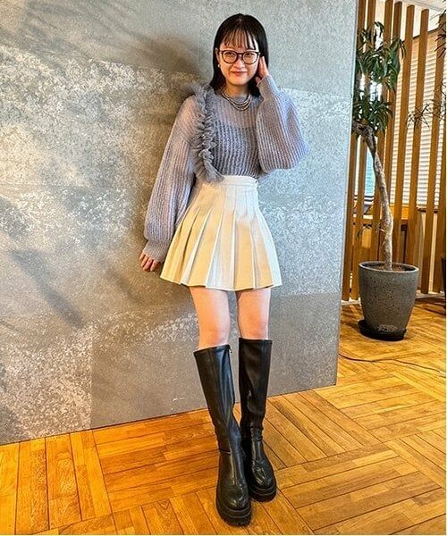 Mi-je / ミジェ ミニ・ひざ丈スカート | 合皮プリーツスカート【韓国ファッション】 | 詳細19