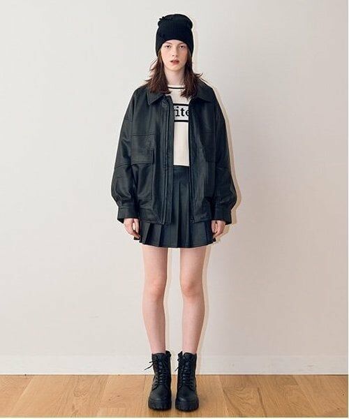 Mi-je / ミジェ ミニ・ひざ丈スカート | 合皮プリーツスカート【韓国ファッション】 | 詳細3