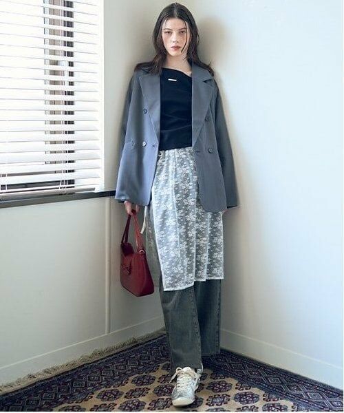 Mi-je / ミジェ ミニ・ひざ丈スカート | レース巻きスカート【韓国ファッション】 | 詳細1