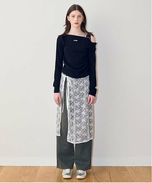 Mi-je / ミジェ ミニ・ひざ丈スカート | レース巻きスカート【韓国ファッション】 | 詳細3