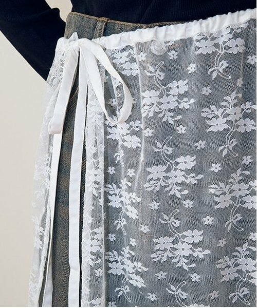 Mi-je / ミジェ ミニ・ひざ丈スカート | レース巻きスカート【韓国ファッション】 | 詳細5