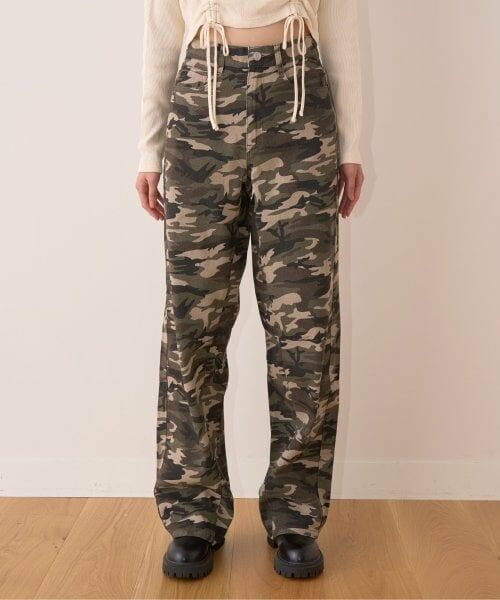 Mi-je / ミジェ その他パンツ | カーブパンツ【韓国ファッション】（カーキ）