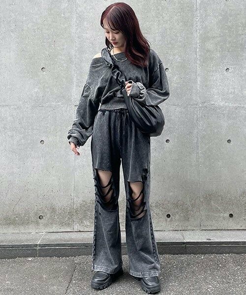 Mi-je / ミジェ その他パンツ | ダメージスウェットパンツ【韓国ファッション】 | 詳細14