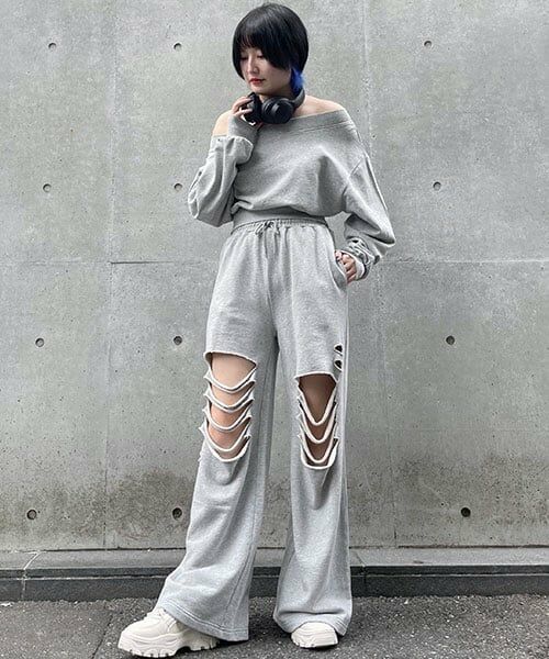 Mi-je / ミジェ その他パンツ | ダメージスウェットパンツ【韓国ファッション】 | 詳細15