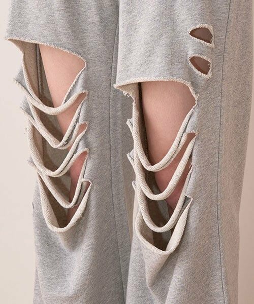 Mi-je / ミジェ その他パンツ | ダメージスウェットパンツ【韓国ファッション】 | 詳細3