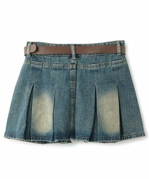 Mi-je / ミジェ ミニ・ひざ丈スカート | デニムBOXプリーツスカート【韓国ファッション】 | 詳細4