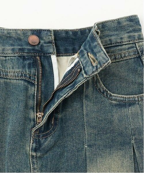 Mi-je / ミジェ ミニ・ひざ丈スカート | デニムBOXプリーツスカート【韓国ファッション】 | 詳細7