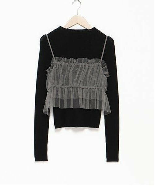 Mi-je / ミジェ ニット・セーター | チュールビスチェニットSET【韓国ファッション】 | 詳細13