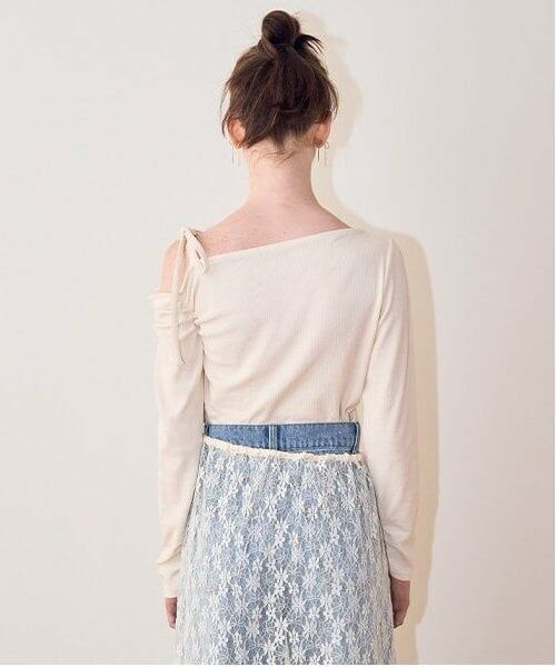 Mi-je / ミジェ Tシャツ | ワンショルリボンテレコ【韓国ファッション】 | 詳細3