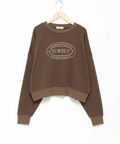 Mi-je / ミジェ スウェット | アソートコンパクトスウェット【韓国ファッション】（茶）