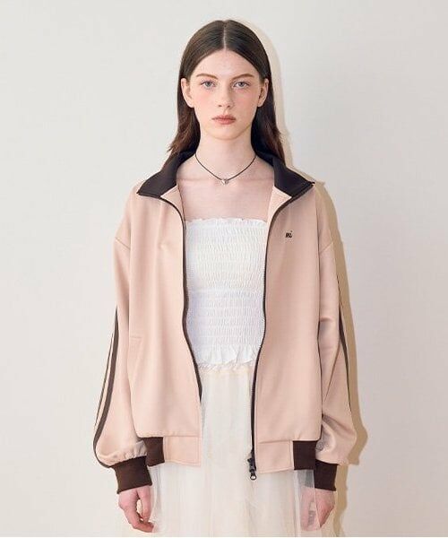 Mi-je / ミジェ ブルゾン | トラックジャケット【韓国ファッション】（ベージュ）