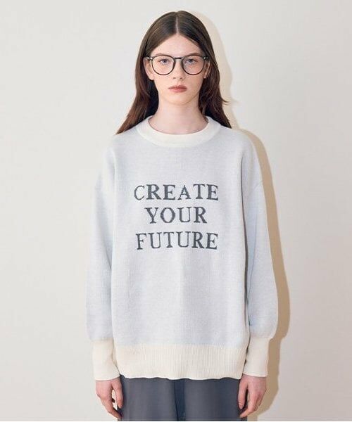 Mi-je / ミジェ ニット・セーター | アソートジャガードニット【韓国ファッション】（オフ ホワイト）