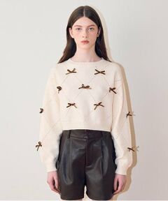 Mi-je / ミジェ ニット・セーター | リボンモチーフダイヤニット【韓国ファッション】