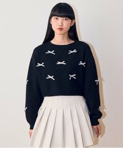 Mi-je / ミジェ ニット・セーター | リボンモチーフダイヤニット【韓国ファッション】
